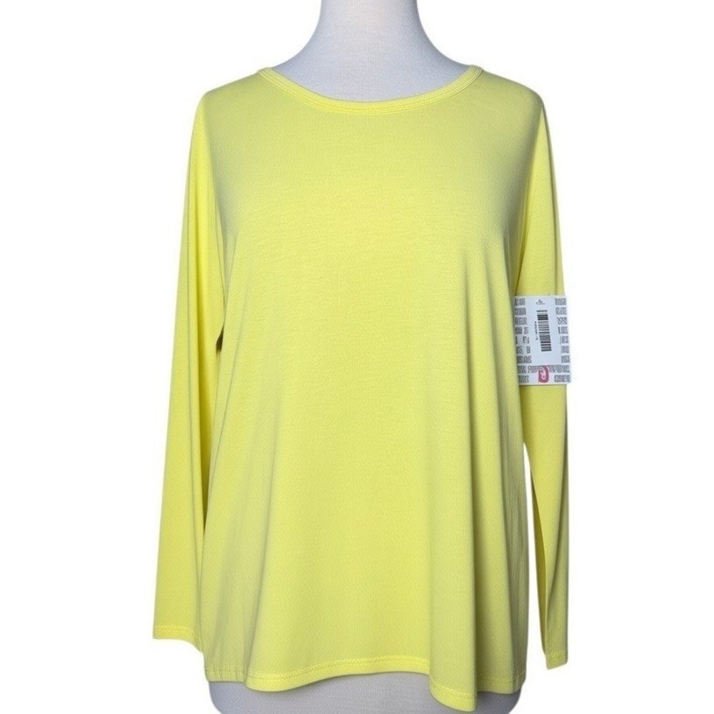 Lularoe Top Long Tee LS Tunic Lynnae - Size Small/6-8- NWT - Solid Yellow